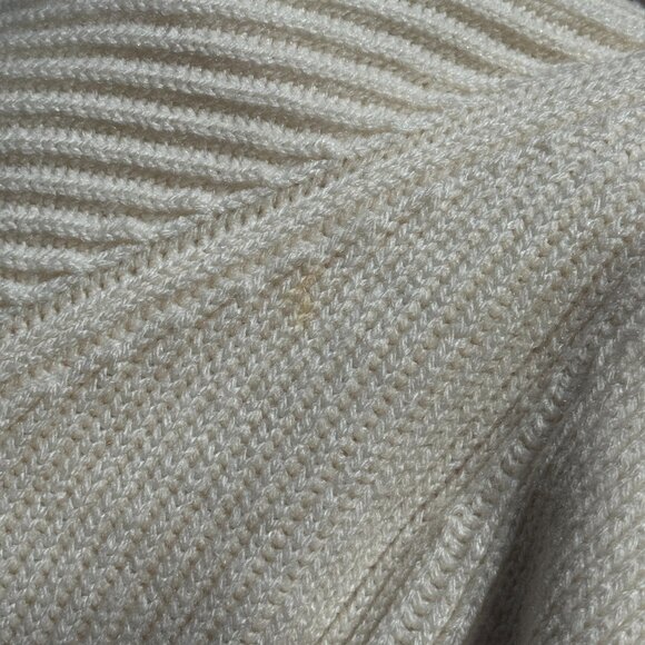 Yarnworks Vintage Large Heavy Ivory Cardigan Sweater - Picture 7 of 7